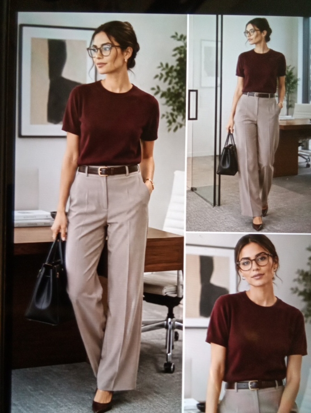 Quince Mongolian Cashmere Short Sleeve Burgundy Quiet Luxy Minimalist Sz LARGE